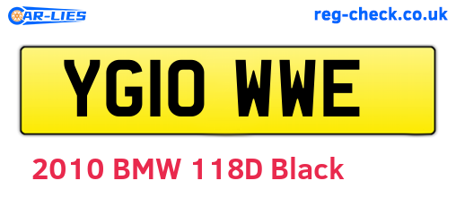 YG10WWE are the vehicle registration plates.