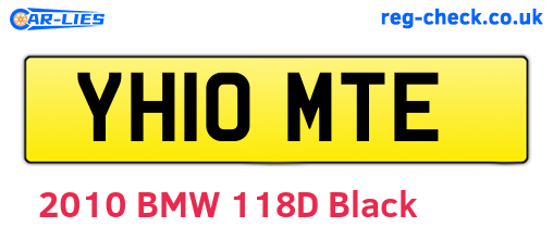 YH10MTE are the vehicle registration plates.
