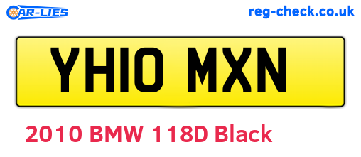 YH10MXN are the vehicle registration plates.