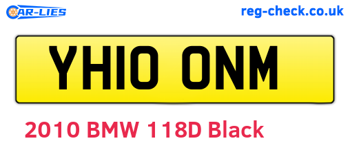 YH10ONM are the vehicle registration plates.