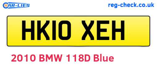 HK10XEH are the vehicle registration plates.