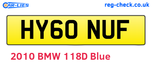 HY60NUF are the vehicle registration plates.