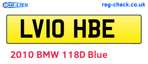 LV10HBE are the vehicle registration plates.