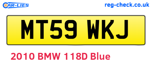 MT59WKJ are the vehicle registration plates.