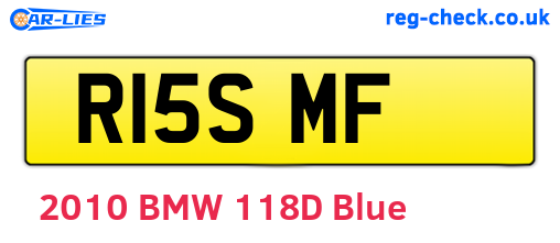 R15SMF are the vehicle registration plates.