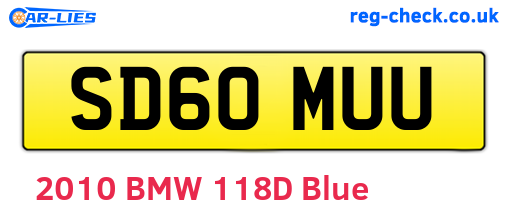 SD60MUU are the vehicle registration plates.