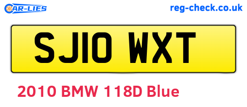 SJ10WXT are the vehicle registration plates.