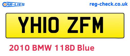YH10ZFM are the vehicle registration plates.