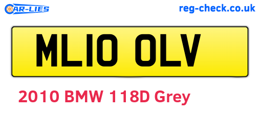 ML10OLV are the vehicle registration plates.