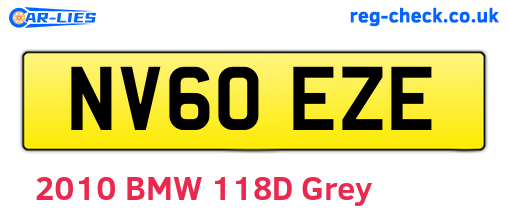 NV60EZE are the vehicle registration plates.