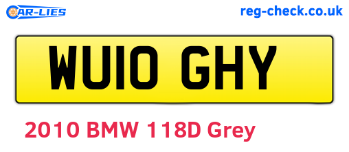 WU10GHY are the vehicle registration plates.