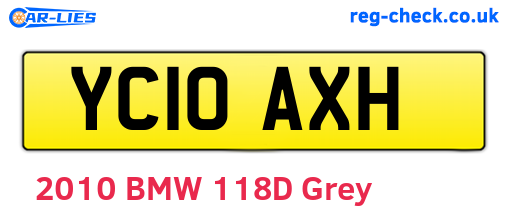 YC10AXH are the vehicle registration plates.