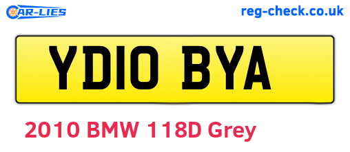 YD10BYA are the vehicle registration plates.