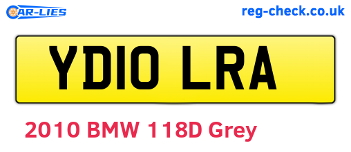 YD10LRA are the vehicle registration plates.
