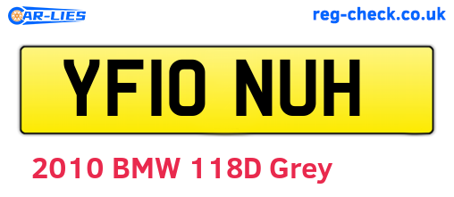 YF10NUH are the vehicle registration plates.