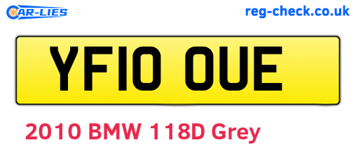 YF10OUE are the vehicle registration plates.