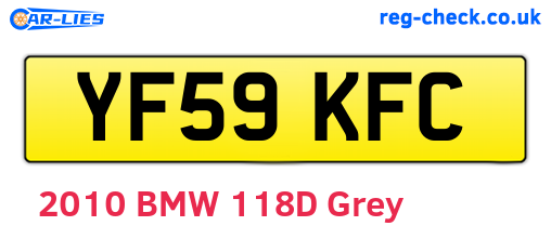 YF59KFC are the vehicle registration plates.