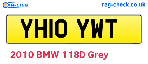 YH10YWT are the vehicle registration plates.