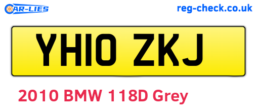 YH10ZKJ are the vehicle registration plates.