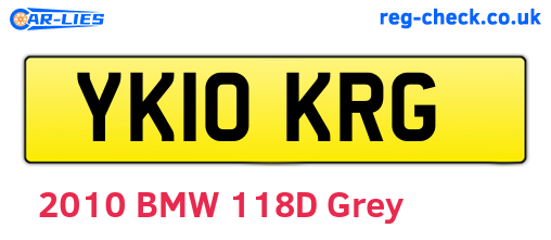 YK10KRG are the vehicle registration plates.