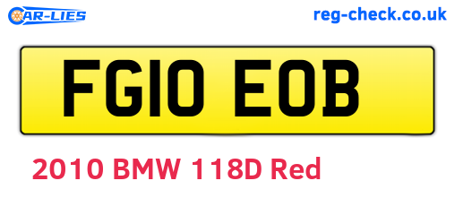 FG10EOB are the vehicle registration plates.