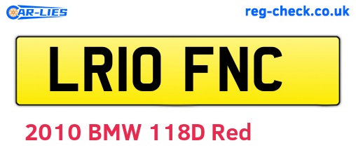 LR10FNC are the vehicle registration plates.