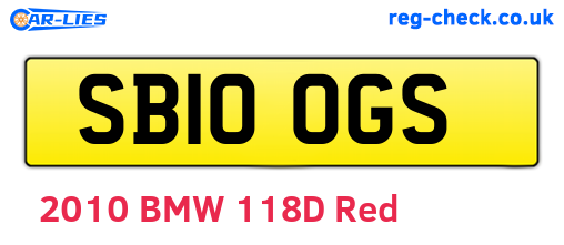 SB10OGS are the vehicle registration plates.