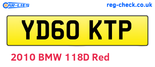 YD60KTP are the vehicle registration plates.