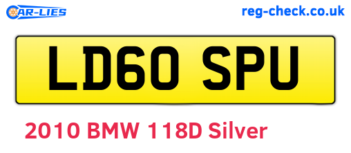 LD60SPU are the vehicle registration plates.