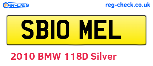 SB10MEL are the vehicle registration plates.