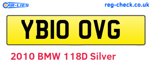 YB10OVG are the vehicle registration plates.