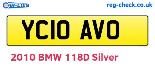 YC10AVO are the vehicle registration plates.