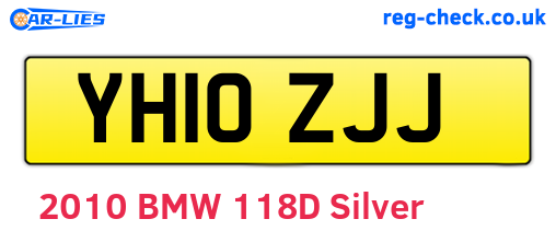 YH10ZJJ are the vehicle registration plates.