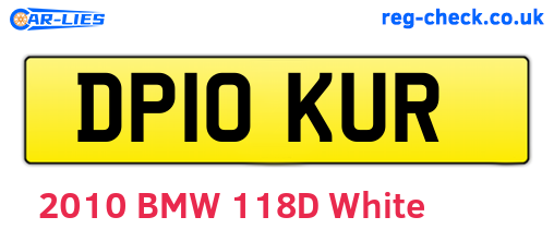 DP10KUR are the vehicle registration plates.