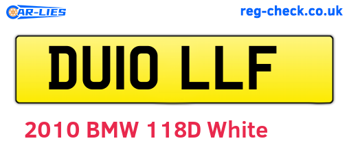 DU10LLF are the vehicle registration plates.
