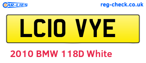 LC10VYE are the vehicle registration plates.