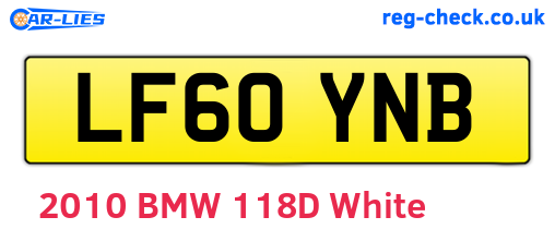 LF60YNB are the vehicle registration plates.