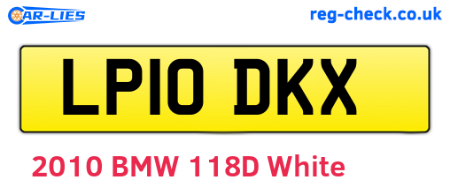 LP10DKX are the vehicle registration plates.
