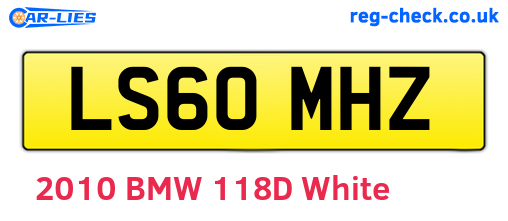 LS60MHZ are the vehicle registration plates.
