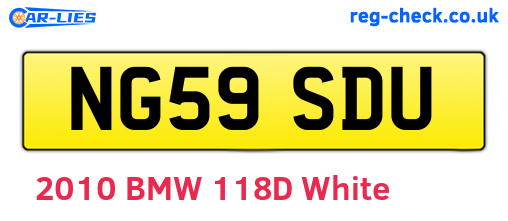 NG59SDU are the vehicle registration plates.