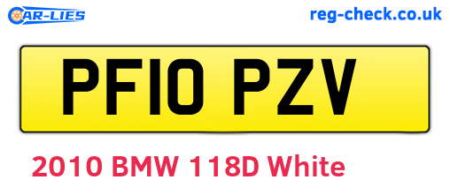 PF10PZV are the vehicle registration plates.