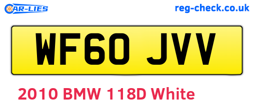 WF60JVV are the vehicle registration plates.