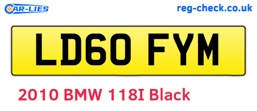 LD60FYM are the vehicle registration plates.