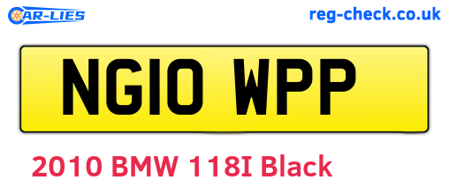 NG10WPP are the vehicle registration plates.