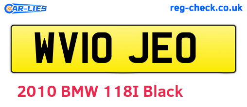 WV10JEO are the vehicle registration plates.
