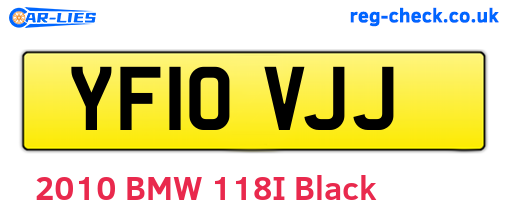 YF10VJJ are the vehicle registration plates.
