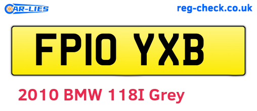 FP10YXB are the vehicle registration plates.