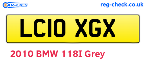 LC10XGX are the vehicle registration plates.