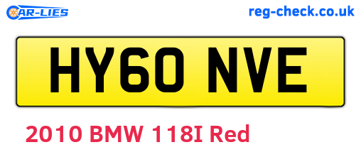 HY60NVE are the vehicle registration plates.