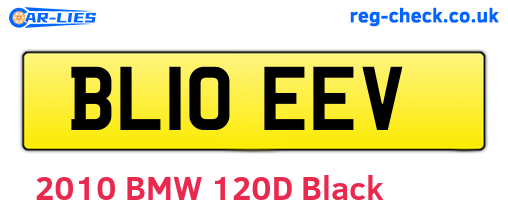 BL10EEV are the vehicle registration plates.